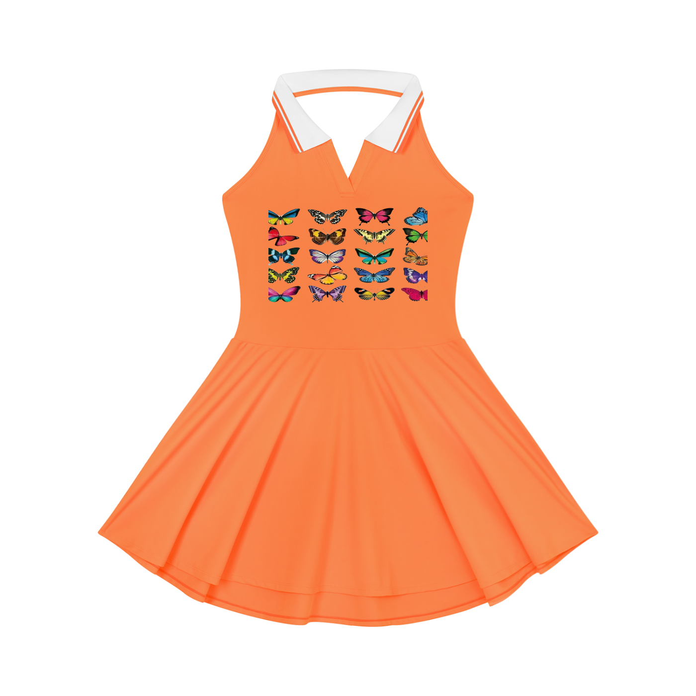 Women's Collared Halter A-Line Tennis Dress