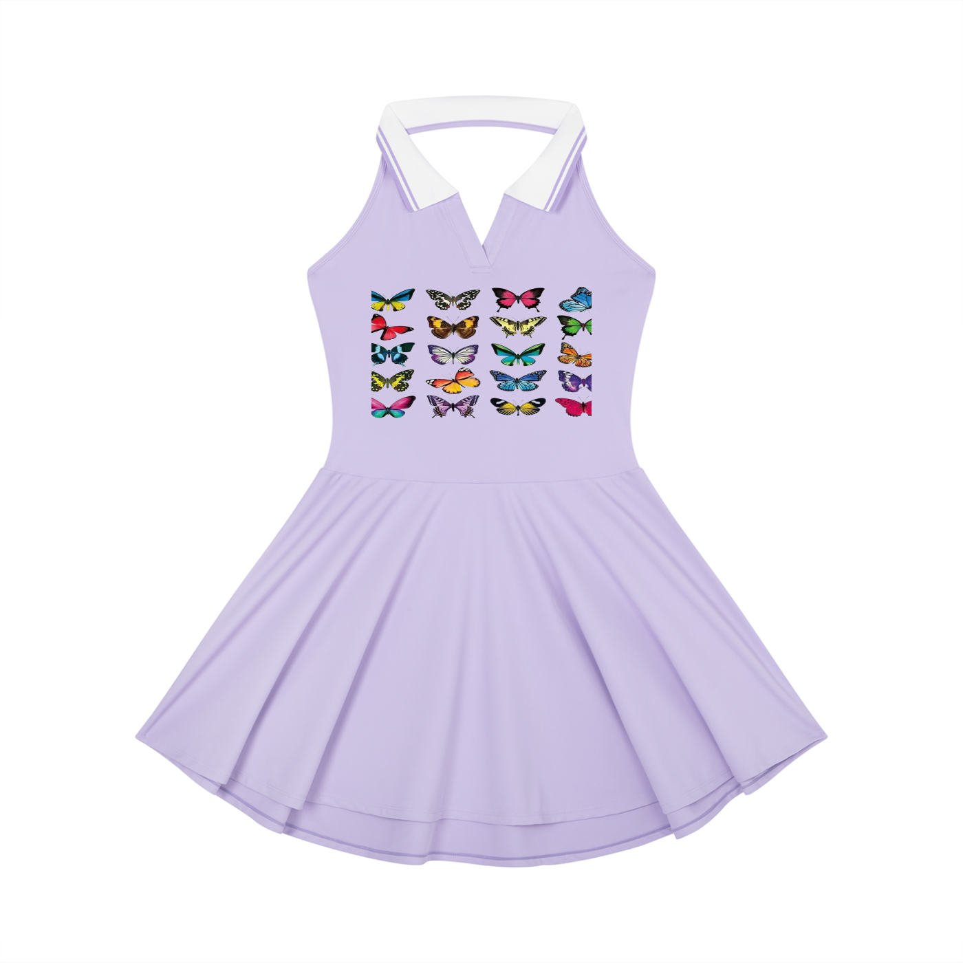 Women's Collared Halter A-Line Tennis Dress