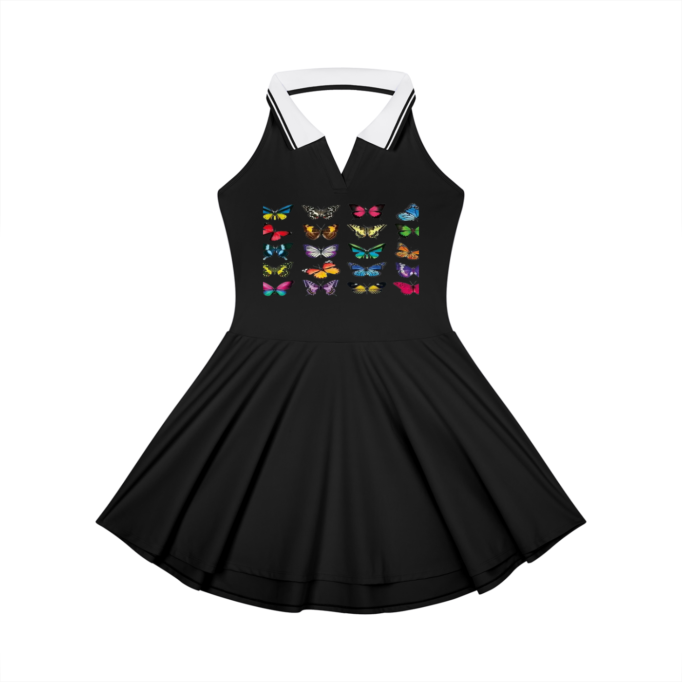 Women's Collared Halter A-Line Tennis Dress